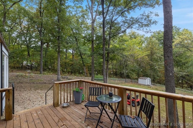 34546 Ivy Bend Rd, Stover, MO 65018 - wooden terrace with a fenced backyard