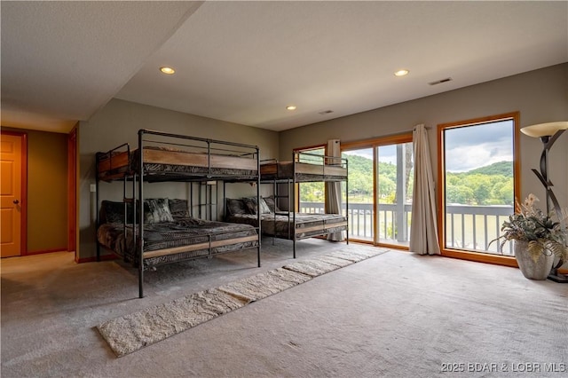 42 Rhine River Rd, Sunrise Beach, MO 65079 - bedroom with carpet, access to outside, and recessed lighting