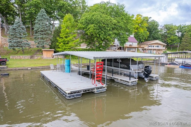 42 Rhine River Rd, Sunrise Beach, MO 65079 - dock with boat lift and a water view