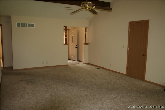 105 Birdie Dr, Gravois Mills, MO 65037 - spare room featuring a ceiling fan and carpet