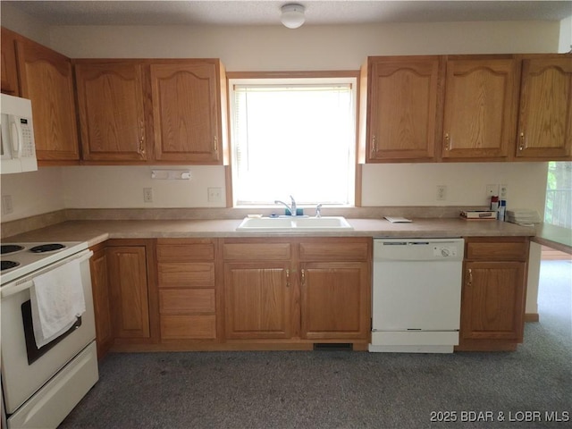 105 Birdie Dr, Gravois Mills, MO 65037 - kitchen with white appliances, light countertops, and brown cabinets