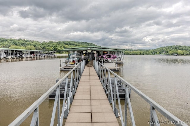 272 Cedar Glen Dr Unit 3A, Camdenton, MO 65020 - dock featuring a water view and a forest view