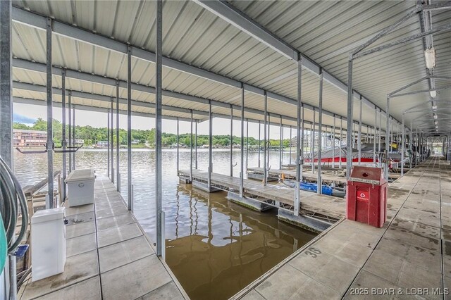 272 Cedar Glen Dr Unit 3A, Camdenton, MO 65020 - dock featuring boat lift and a water view