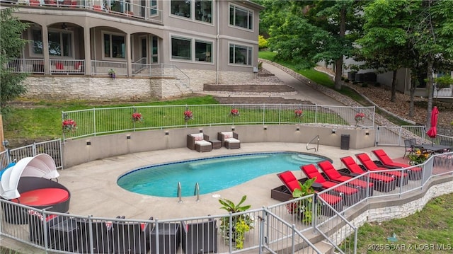 1453 Grand View Dr, Porto Cima, MO 65079 - view of pool featuring a patio area