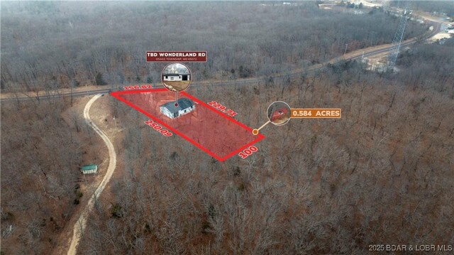 19580 Wonderland Rd, Rocky Mount, MO 65072 - map / location featuring property boundaries highlighted