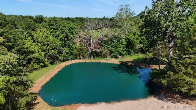 47 Hittridge Rd, Eldon, MO 65026 - bird's eye view of a nearby body of water and a heavily wooded area