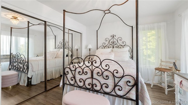 441 Northport Dr Unit 441, Lake Ozark, MO 65049 - bedroom featuring wood finished floors and a closet