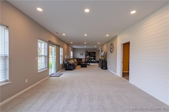 4715 Inlet Ln, Osage Beach, MO 65065 - living room featuring carpet, recessed lighting, and baseboards