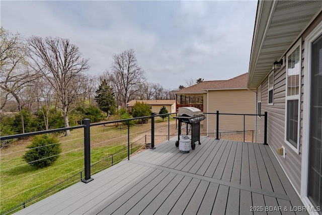 4715 Inlet Ln, Osage Beach, MO 65065 - wooden terrace featuring a grill