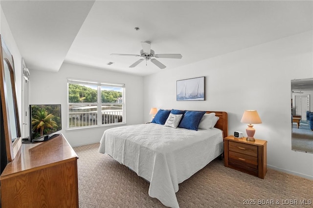 335 Vision Dr Unit 2B, Camdenton, MO 65020 - bedroom with baseboards, carpet flooring, and ceiling fan