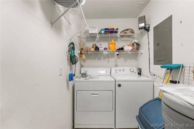 335 Vision Dr Unit 2B, Camdenton, MO 65020 - laundry area with electric panel and independent washer and dryer