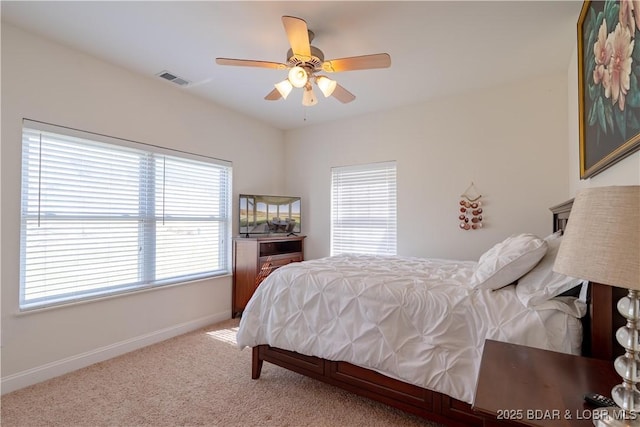 915 Bear Cave Way, Camdenton, MO 65020 - bedroom with baseboards, carpet flooring, and ceiling fan