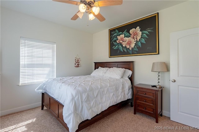 915 Bear Cave Way, Camdenton, MO 65020 - bedroom featuring baseboards, light colored carpet, and a ceiling fan