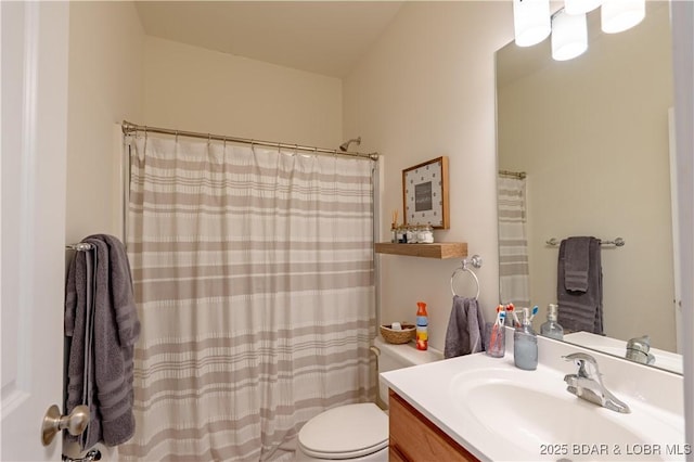 915 Bear Cave Way, Camdenton, MO 65020 - bathroom featuring vanity, toilet, and a shower with curtain