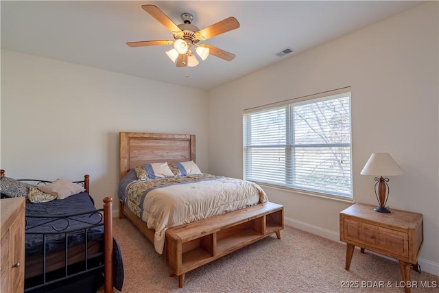 915 Bear Cave Way, Camdenton, MO 65020 - bedroom featuring baseboards, carpet floors, and a ceiling fan