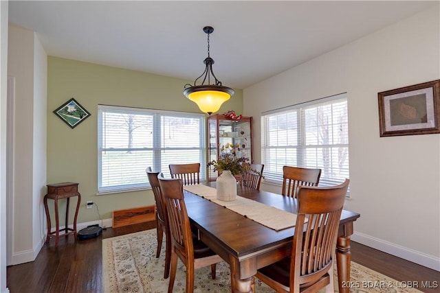 915 Bear Cave Way, Camdenton, MO 65020 - dining area with healthy amount of natural light, baseboards, and wood finished floors