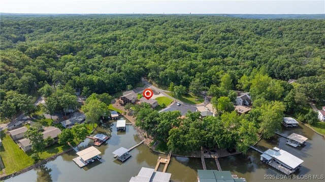 2151 Portside Ln, Osage Beach, MO 65065 - aerial view of property's location featuring a forest and a nearby body of water