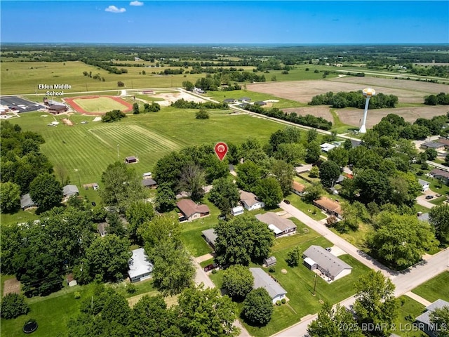 107 Haynes St, Eldon, MO 65026 - aerial view of sparsely populated area featuring large plots for crops