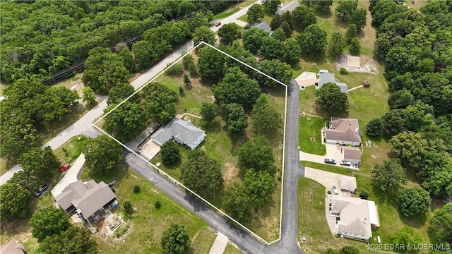 166 Joy Cir, Camdenton, MO 65020 - aerial view of property's location featuring property boundaries highlighted and nearby suburban area