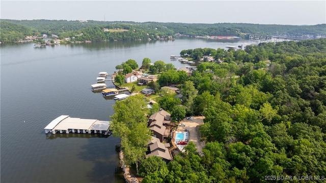 149 Sycamore Beach Rd Unit C1, Camdenton, MO 65020 - bird's eye view of a forest and a nearby body of water