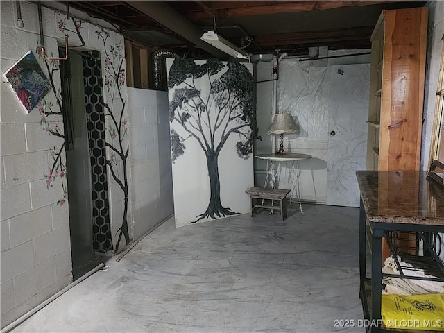 159 Tonka Shady Ln, Camdenton, MO 65020 - unfinished below grade area with concrete block wall
