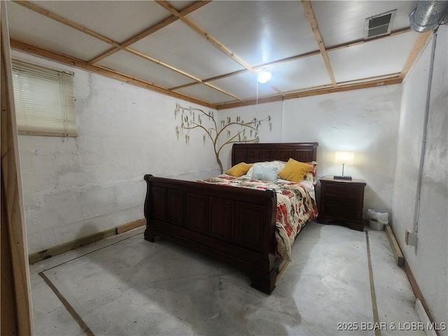 159 Tonka Shady Ln, Camdenton, MO 65020 - bedroom with unfinished concrete floors