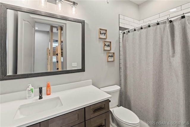 1184 Jeffries Rd Unit 312, Osage Beach, MO 65065 - bathroom with vanity, toilet, and a shower with curtain