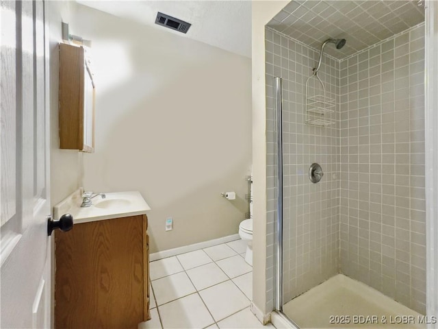75 Central Hill Rd, Eldon, MO 65026 - full bath featuring vanity, toilet, a shower stall, and tile patterned floors