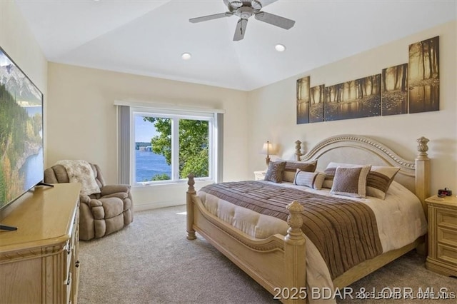 549 Cedar Rd, Lake Ozark, MO 65049 - carpeted bedroom featuring recessed lighting and ceiling fan