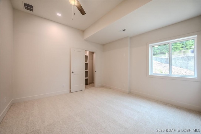 80 Ledgestone Estates Ct, Sunrise Beach, MO 65079 - unfurnished room with light colored carpet, a ceiling fan, and recessed lighting