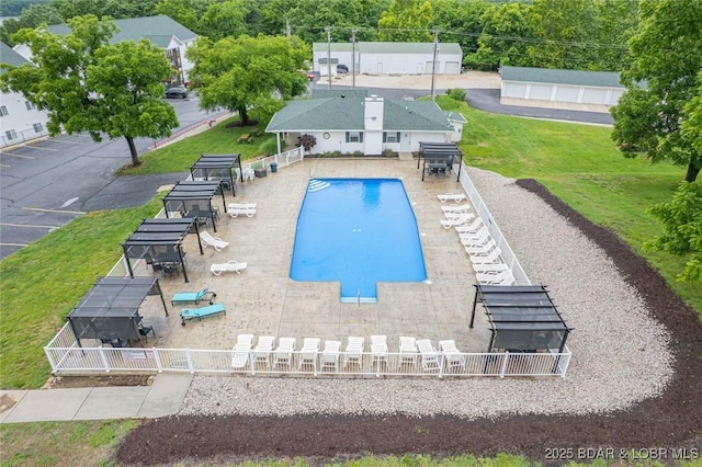 549 Park Place Dr Unit 2D, Kaiser, MO 65047 - view of pool with a lawn and a patio area