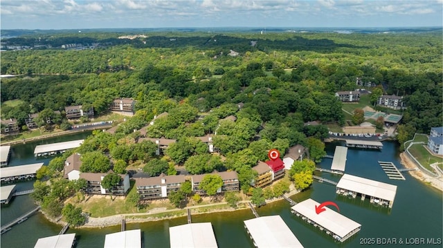101 Circle Edge Unit 20-3A, Lake Ozark, MO 65049 - bird's eye view of a nearby body of water and a forest