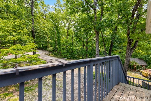 29825 Button Wood Ln, Rocky Mount, MO 65072 - view of wooden terrace