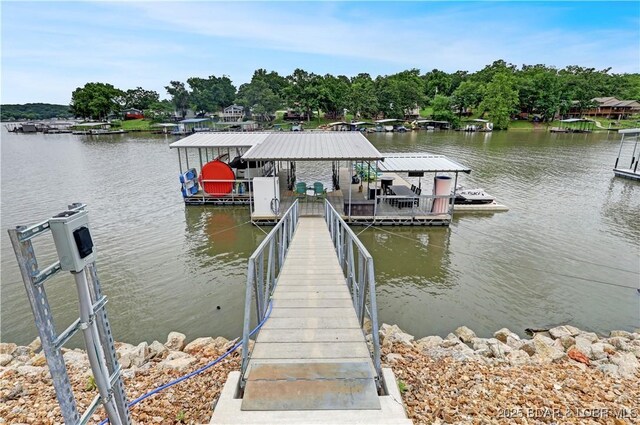 152 Pearl Ln, Climax Springs, MO 65324 - dock with a water view and boat lift