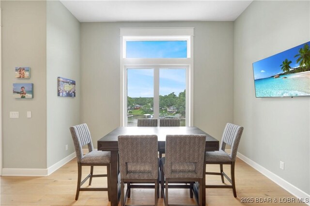 152 Pearl Ln, Climax Springs, MO 65324 - dining space with healthy amount of natural light, light wood-style flooring, and baseboards