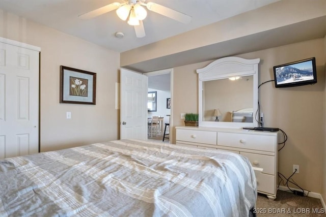 1481 Ledges Dr Unit 1047, Osage Beach, MO 65065 - carpeted bedroom featuring a ceiling fan
