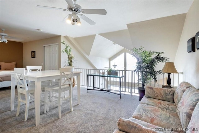 1481 Ledges Dr Unit 1047, Osage Beach, MO 65065 - carpeted living area featuring ceiling fan