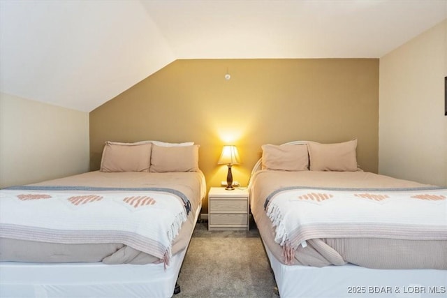 1481 Ledges Dr Unit 1047, Osage Beach, MO 65065 - bedroom featuring lofted ceiling and carpet
