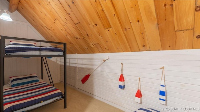 1624 Kays Point Rd, Four Seasons, MO 65049 - unfurnished bedroom with carpet floors and wood walls