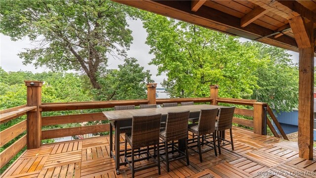 1624 Kays Point Rd, Four Seasons, MO 65049 - view of wooden deck