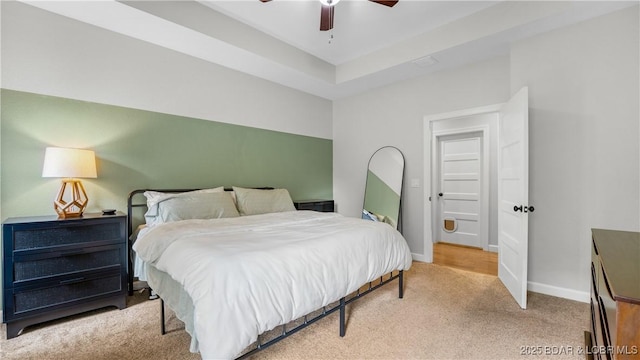 184 Porch Swing Blvd, Camdenton, MO 65020 - bedroom with carpet floors, baseboards, and ceiling fan