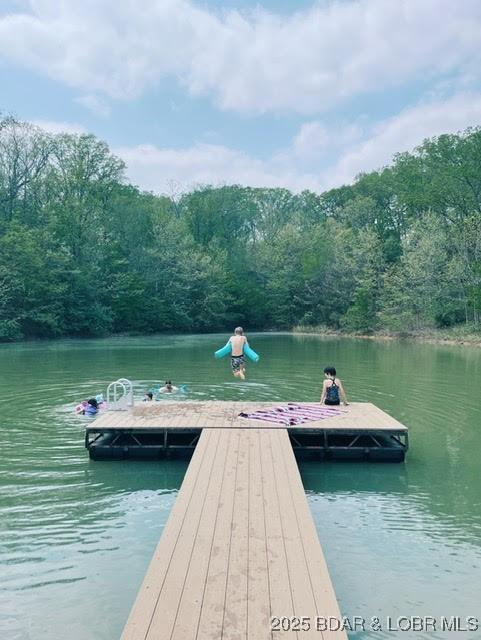 248 Midway Rd, Eldon, MO 65026 - dock with a water view and a wooded view