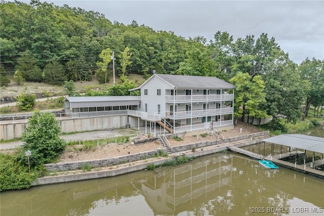 29 Vine St, Edwards, MO 65326 - back of house featuring a water view