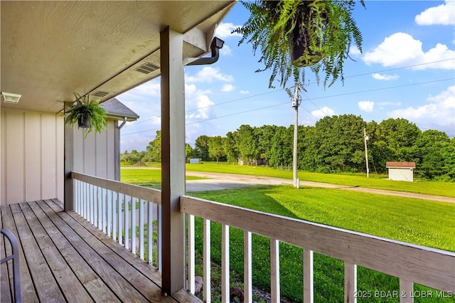 180 Skylark Ln, Linn Creek, MO 65052 - porch featuring a lawn
