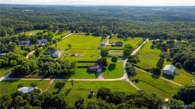 180 Skylark Ln, Linn Creek, MO 65052 - aerial view of sparsely populated area featuring a forest