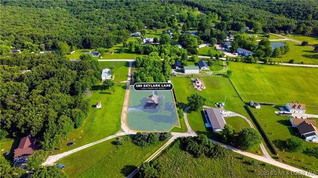 180 Skylark Ln, Linn Creek, MO 65052 - aerial view of a heavily wooded area