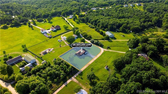 180 Skylark Ln, Linn Creek, MO 65052 - bird's eye view of a heavily wooded area