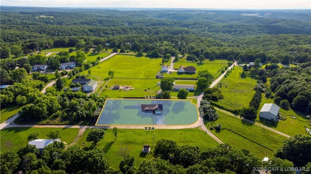 180 Skylark Ln, Linn Creek, MO 65052 - aerial view of sparsely populated area featuring a forest
