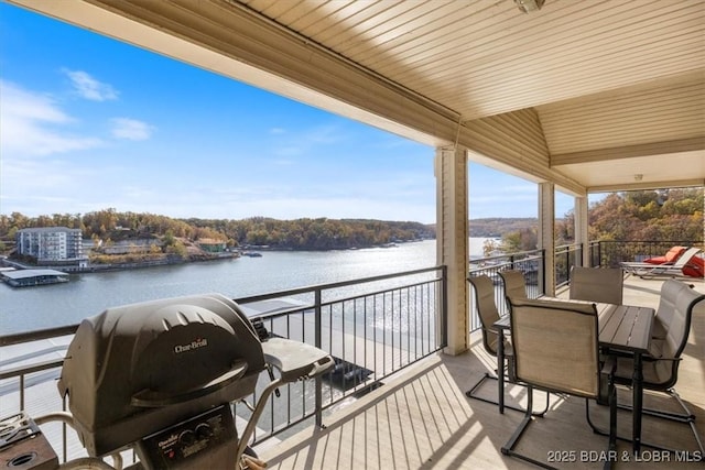 106 Falls Pointe Dr Unit 8C, Lake Ozark, MO 65049 - balcony with a water view and grilling area