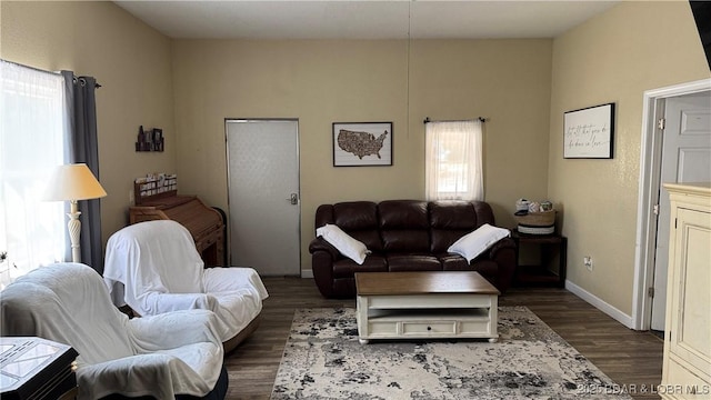 18997 Mystical Ln, Versailles, MO 65084 - living room featuring healthy amount of natural light and dark wood-style floors